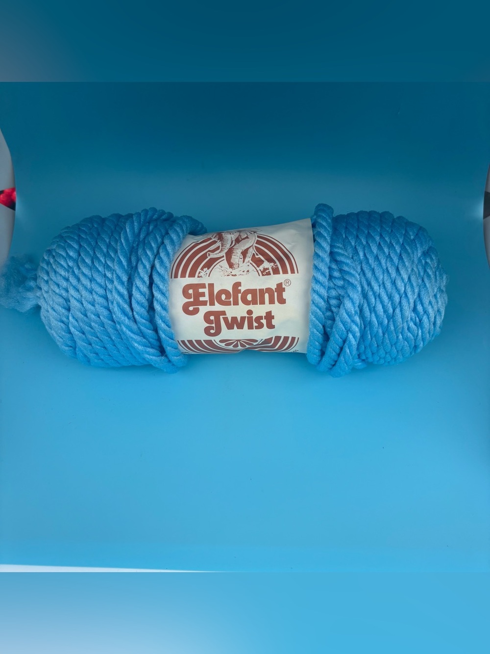 Elefant Twist 100% Olefin Textured Herculon Twisted Macrame Cord Yarn Blue 86